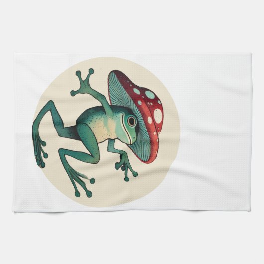 Pilzfrosch Geschirrtuch (Horizontal)