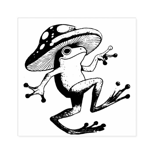 Pilzfrosch Gummistempel (Prägung)