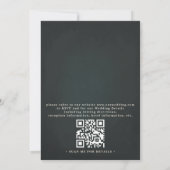 Pilzgarten Elegante moderne Hochzeit mit QR-Code Einladung (Rückseite)