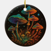 Pilzgarten - kosmische Fungi-Fantasie Keramik Ornament (Hinten)