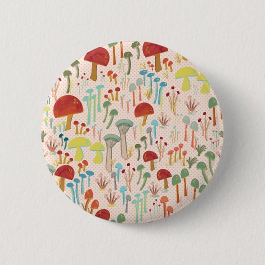 Pilzgartenknopf Button (Vorderseite)