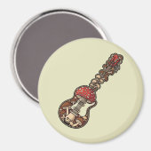 Pilzgitarre Magnet (Vorderseite/Rückseite)