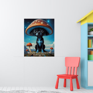 Pilzhasen und Welpenpfähle: Galaktischer Spaß Poster