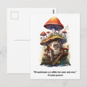 Pilzhaus Alle Pilze sind essbar Postkarte (Vorne/Hinten)