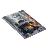 Pilzhaus im Schnee Notizblock (Rechte Seite)