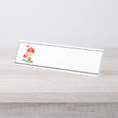 Pilzhaus Schreibtischnamensplakette (Vorderseite )