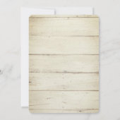 Pilzhäuser Holztextur Kinderdusche Einladung (Rückseite)