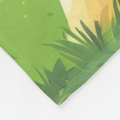 Pilzhäuser und Regenbogen 11 Fleecedecke (Ecke)