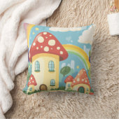 Pilzhäuser und Regenbogen 12 Kissen (Decke)