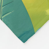 Pilzhäuser und Regenbogen 13 Fleecedecke (Ecke)