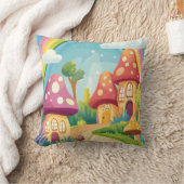 Pilzhäuser und Regenbogen 13 Kissen (Decke)
