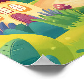 Pilzhäuser und Regenbogen 13 Poster (Ecke)