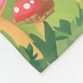 Pilzhäuser und Regenbogen 16 Fleecedecke (Ecke)