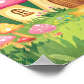 Pilzhäuser und Regenbogen 16 Poster (Ecke)