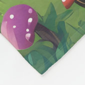 Pilzhäuser und Regenbogen 9 Fleecedecke (Ecke)