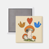 Pilzherz Magnet (Vorderseite/Rückseite)