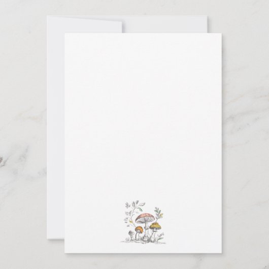 Pilzholzdusche Einladung (Rückseite)