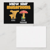 Pilzjäger kennen Ihre Pilze Visitenkarte (Vorne/Hinten)