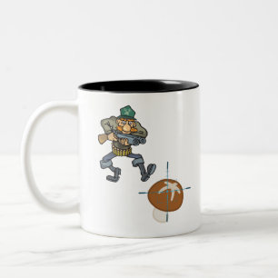 Pilzjäger kommt zweifarbige tasse