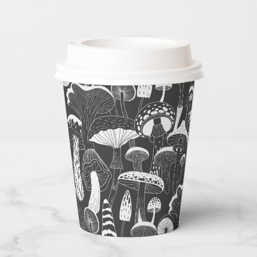 Pilzkaffee Pappbecher (Rückseite)