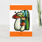 Pilzkarte Feiertagskarte (Rückseite)