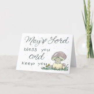 Pilzkarte für Wasserfarben Dankeskarte