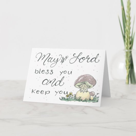 Pilzkarte für Wasserfarben Dankeskarte (Vorderseite)