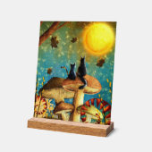 Pilzkatzen Acrylschild (Winkel)