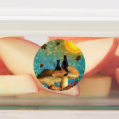 Pilzkatzen Etiketten (Befestigt)