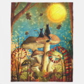 Pilzkatzen Fleecedecke (Vorderseite)