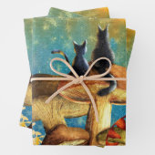 Pilzkatzen Geschenkpapier Set (Beispiel)