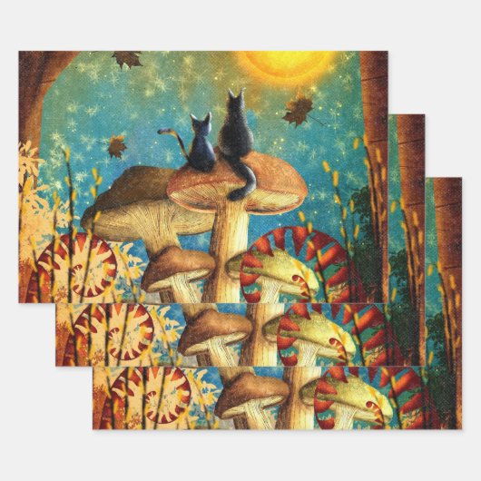 Pilzkatzen Geschenkpapier Set (Set)