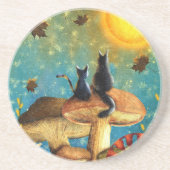 Pilzkatzen Getränkeuntersetzer (Vorne)