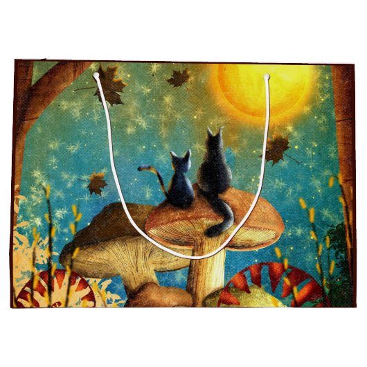 Pilzkatzen Große Geschenktüte (Rückseite)