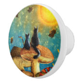 Pilzkatzen Keramikknauf (Rechts)