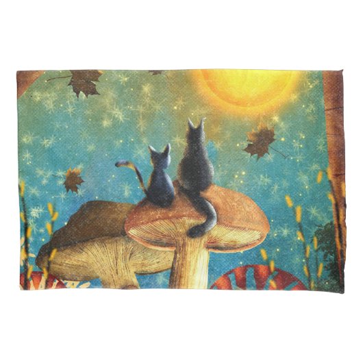 Pilzkatzen Kissenbezug (Vorderseite)