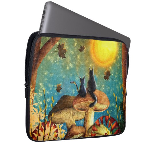 Pilzkatzen Laptopschutzhülle (Vorne Rechts)