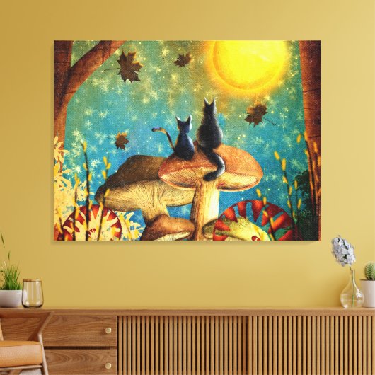 Pilzkatzen Leinwanddruck (Insitu (Wohnzimmer))