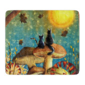 Pilzkatzen Schneidebrett (Vorderseite)