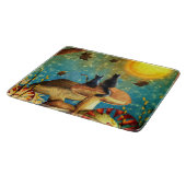 Pilzkatzen Schneidebrett (Ecke)