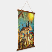 Pilzkatzen Wandteppich Mit Holzrahmen (Gewinkelt)