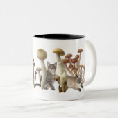 Pilzkatzen Zweifarbige Tasse (VorderseiteRechts)