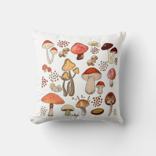 Pilzkern, Retro Pilz, Vintage Pilz Kissen