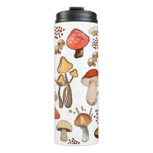 Pilzkern, Retro-Pilz, Vintage-Pilz Thermosbecher