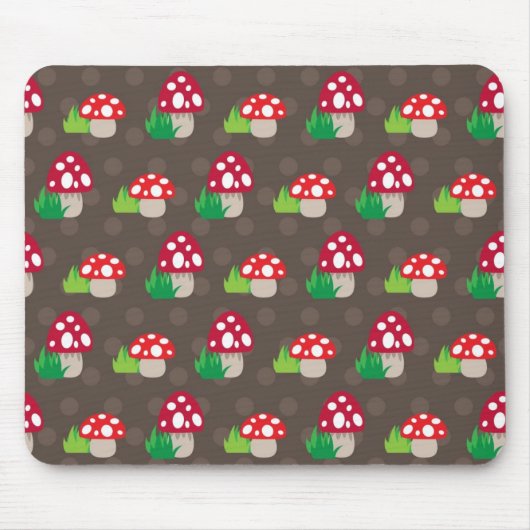 Pilzkinder-Muster Mousepad (Vorne)