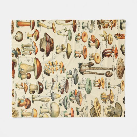 Pilzkollektion fleecedecke (Vorderseite (Horizontal))