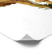 Pilzkunst, Botanisches Pilzmotiv, Küchendekor Poster (Ecke)