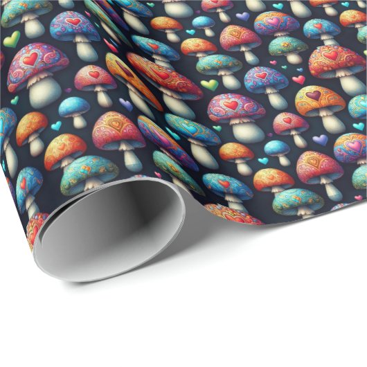 Pilzliebe Geschenkpapier (Rolleneckpunkt)