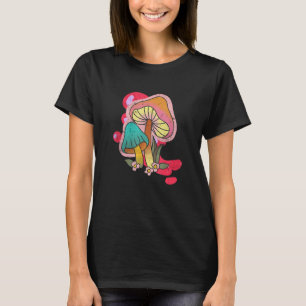 Pilzliebhaber psychedelische Pilzjagd Veganer Hun T-Shirt