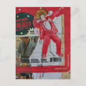 Pilzmann und Karte mit Retro-Bildern Collage (Vorderseite)